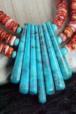 Spiny Oyster & Turquoise Necklace - Lupe Lovato