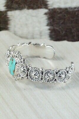 Navajo Turquoise & Sterling Silver Bracelet - Bobby Platero