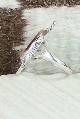 Spiny Oyster & Sterling Silver Ring - Daniel Benally - Size 9