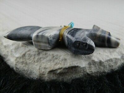 Coyote Zuni Fetish Carving - Donovan Laiwakete - High Lonesome Trading