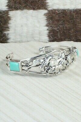 Turquoise & Sterling Silver Bracelet - Bobby Platero
