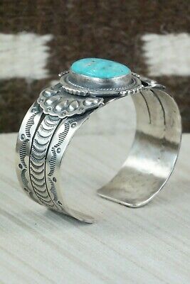Navajo Turquoise and Sterling Silver Bracelet - Raymond Delgarito
