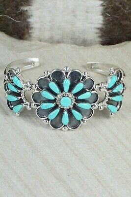 Turquoise & Sterling Silver Bracelet - Delbert Booqua - High Lonesome Trading