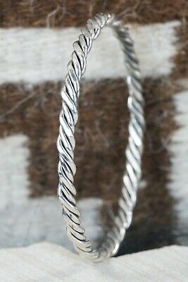 Navajo Sterling Silver Bangle - Elaine Tahe