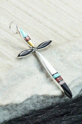Multi Stone & Sterling Silver Pendant - Lynette Bowannie