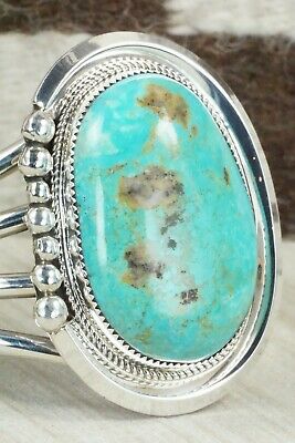 Turquoise & Sterling Silver Bracelet - Leslie Nez