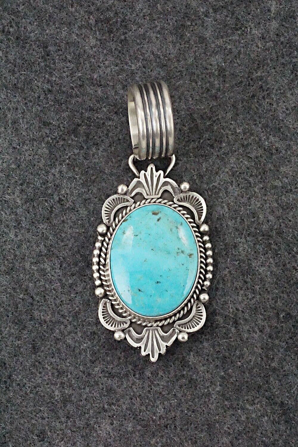 Turquoise & Sterling Silver Pendant - Michael Calladitto