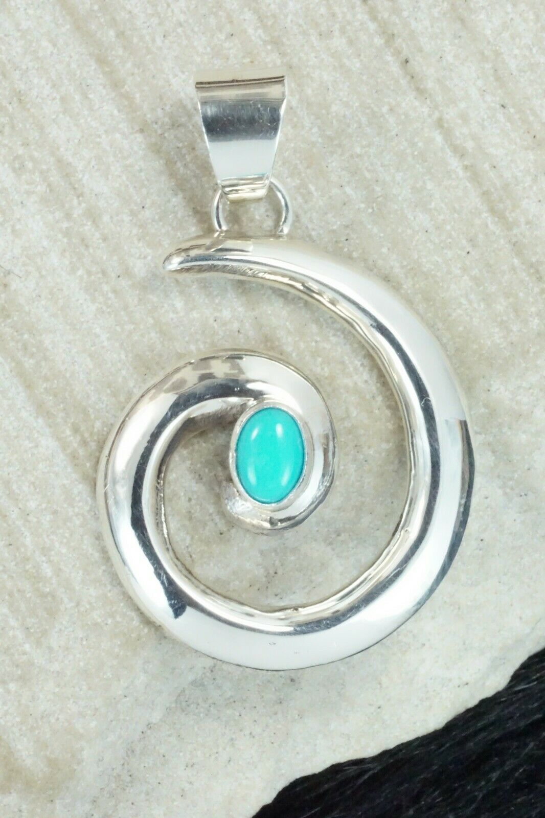 Turquoise & Sterling Silver Pendant - Mildred Parkhurst