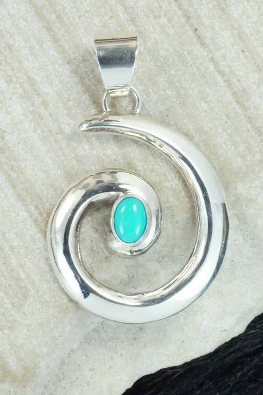 Turquoise & Sterling Silver Pendant - Mildred Parkhurst