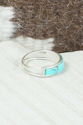 Turquoise & Sterling Silver Ring - Gloria Waseta - Size 7.5