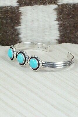 Turquoise & Sterling Silver Bracelet - Amos Begay