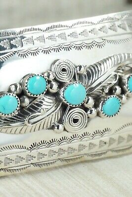 Turquoise & Sterling Silver Belt Buckle - Wilbur Myers