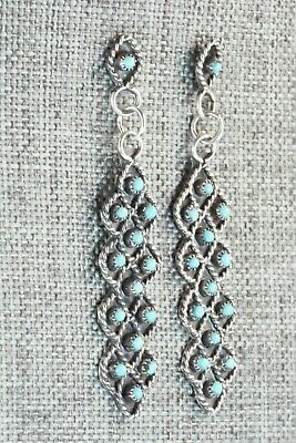 Turquoise & Sterling Silver Earrings - Georgiann Chavez