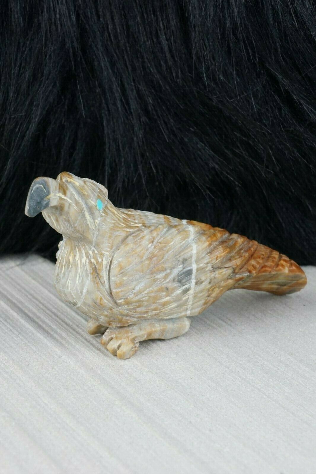 Eagle Zuni Fetish Carving - Tony Mackel - High Lonesome Trading