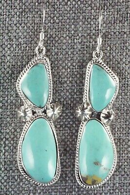 Turquoise & Sterling Silver Earrings - Lee Shorty - High Lonesome Trading
