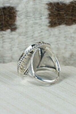 Navajo Turquoise and Sterling Silver Ring - Bobby Platero - 9.25