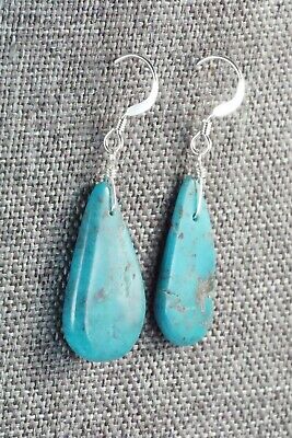 Turquoise & Sterling Silver Earrings - Navajo