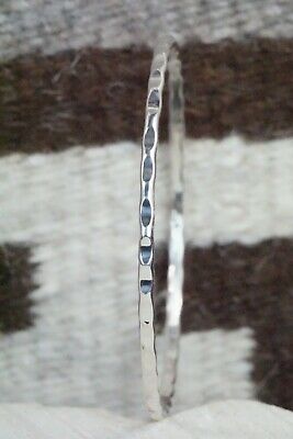 Navajo Sterling Silver Bangle - Elaine Tahe