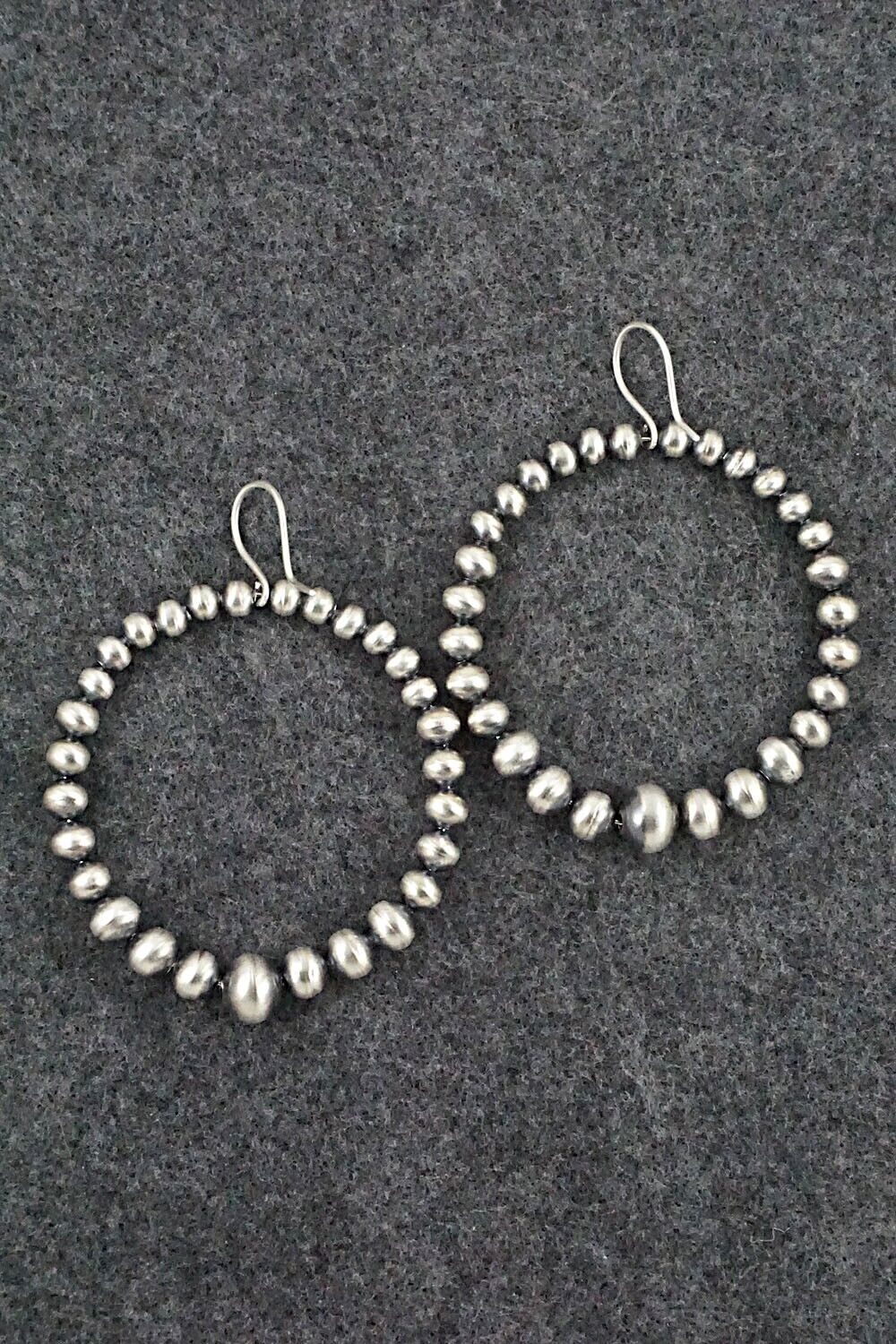Sterling Silver Navajo Pearl Earrings - Amanda Larry