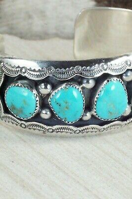 Turquoise & Sterling Silver Bracelet - Wilbert Muskett Sr. - High Lonesome Trading