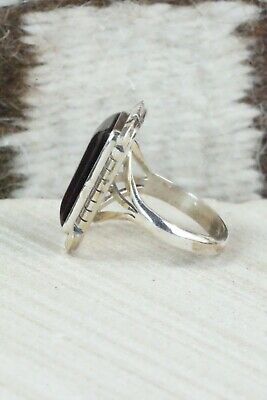 Onyx & Sterling Silver Ring - Amos Begay - Size 7
