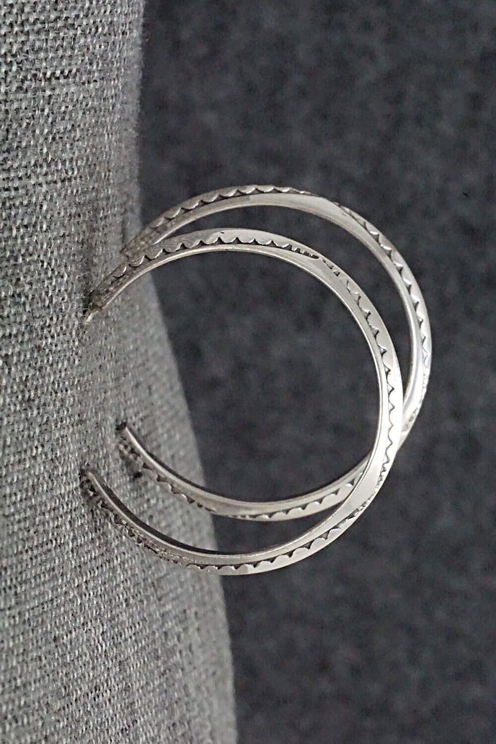 Sterling Silver Hoop Earrings - Elaine Tahe