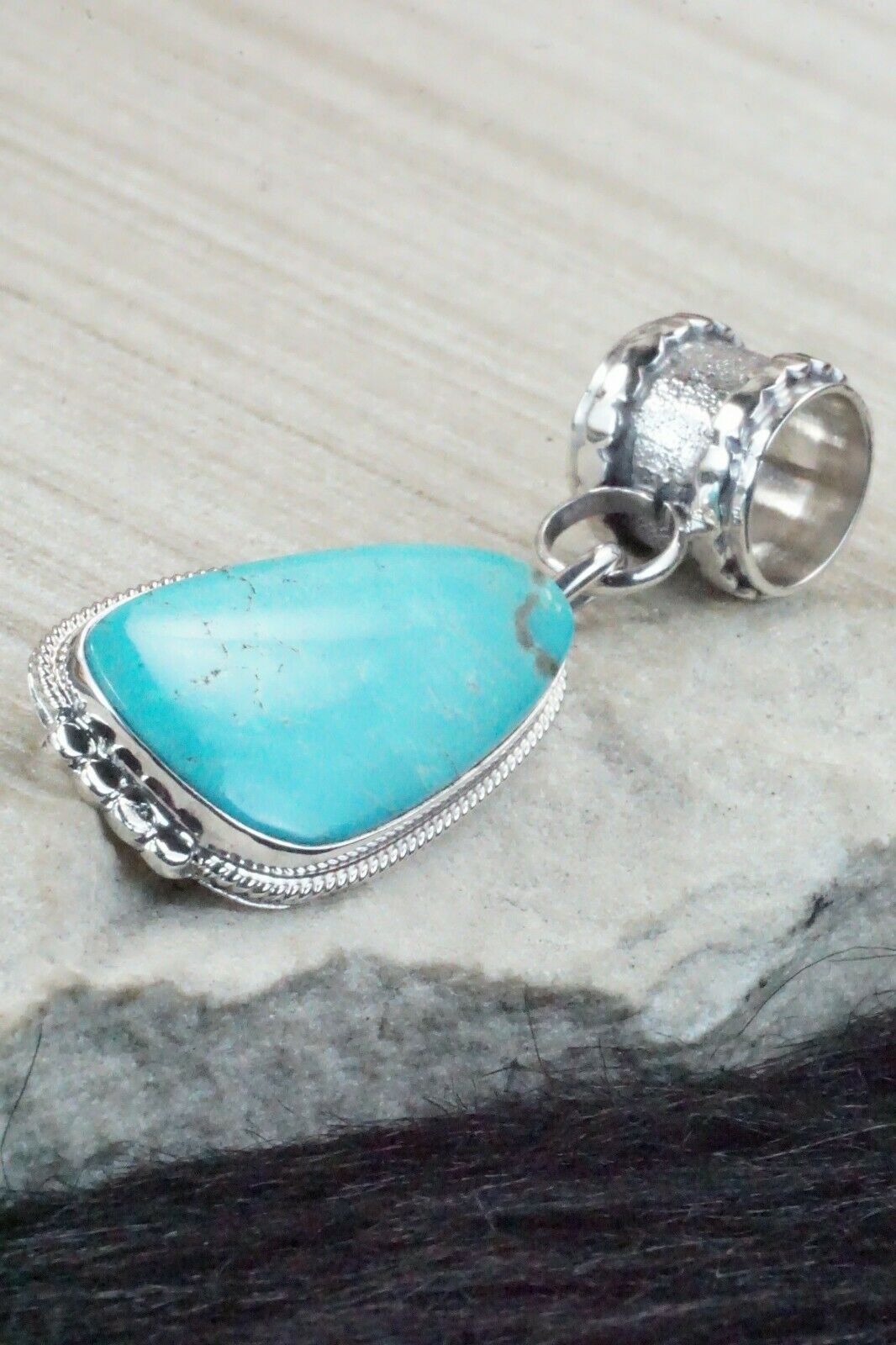 Turquoise and Sterling Silver Pendant - Sharon McCarthy