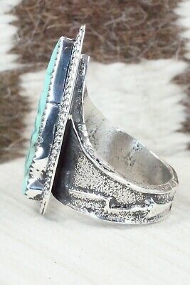 Turquoise and Sterling Silver Ring - Glenn Livingston - Size 12.5
