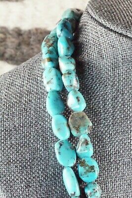 Turquoise & Sterling Silver Necklace - Navajo