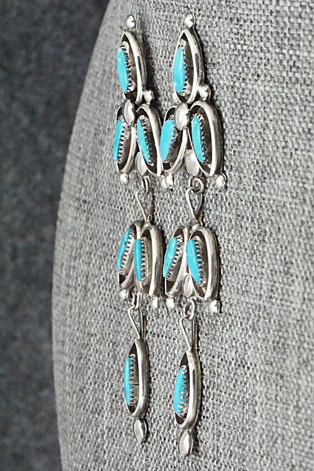 Turquoise & Sterling Silver Earrings - Viola Bobelu