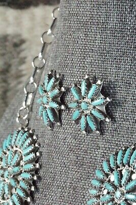 Turquoise & Sterling Silver Necklace and Earrings - Nathaniel Nez