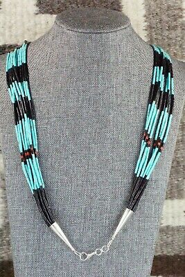 Turquoise, Coral and Shell Necklace - Frank Ortiz