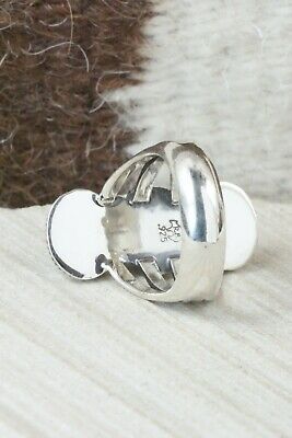 Turquoise & Sterling Silver Ring - Sheena Jack - Size 8