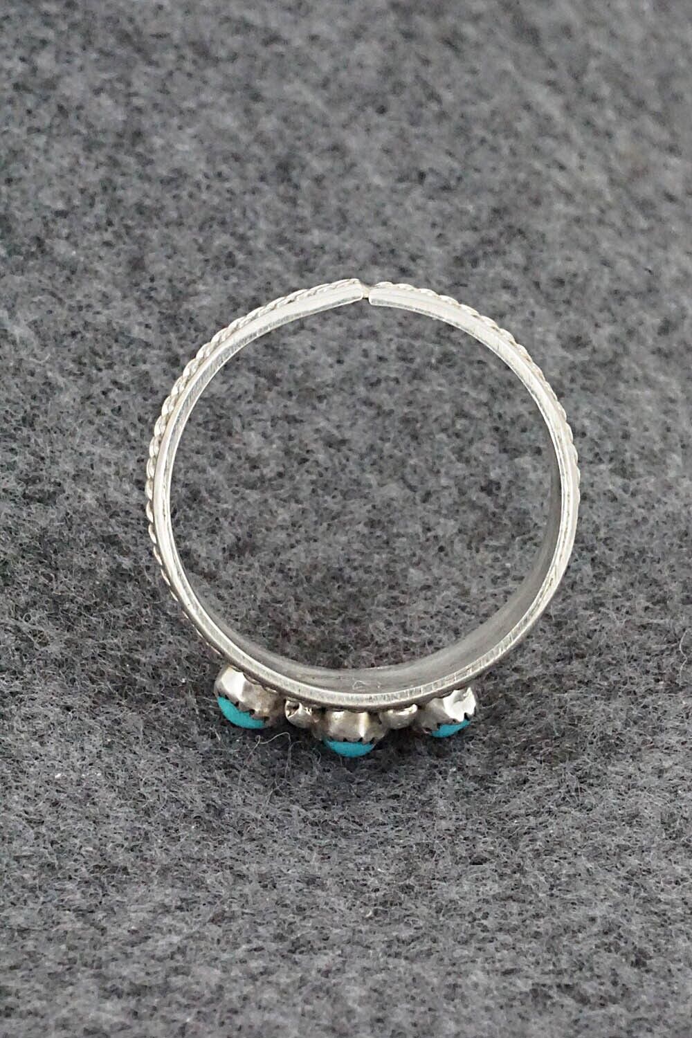 Turquoise & Sterling Silver Ring - Sondra Whitegoat - Size 13