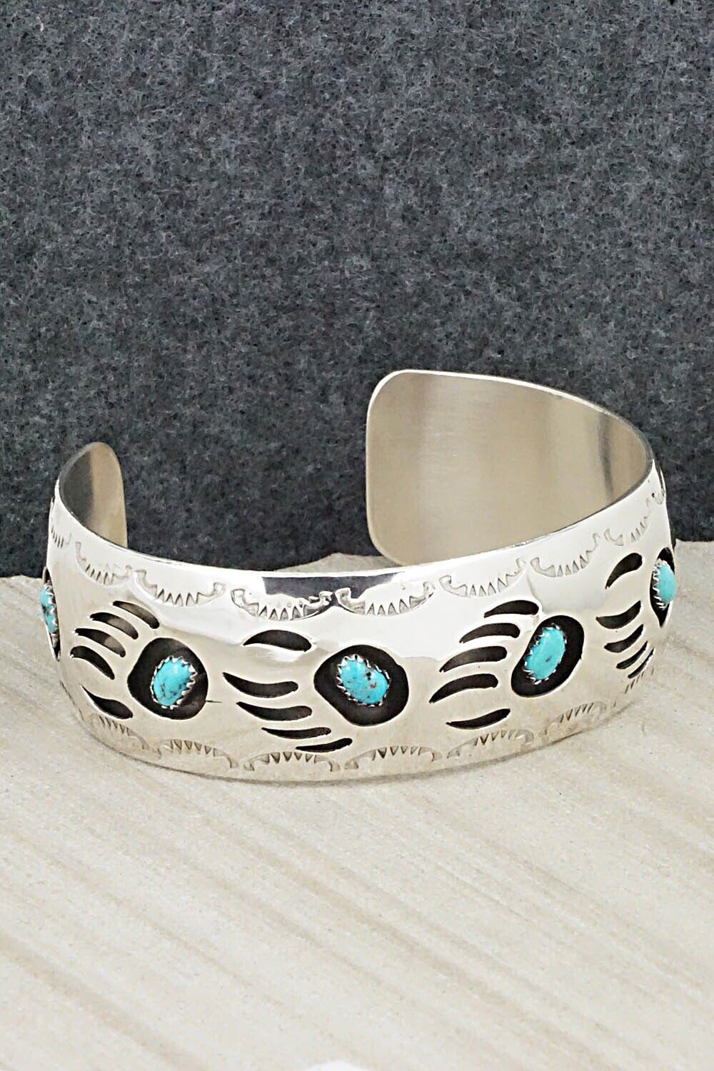 Turquoise & Sterling Silver Bracelet - Pearlene Spencer
