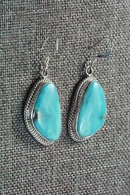 Turquoise & Sterling Silver Earrings - Lee Shorty