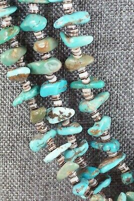 Turquoise, Shell & Sterling Silver Necklace - Torevia Crespin
