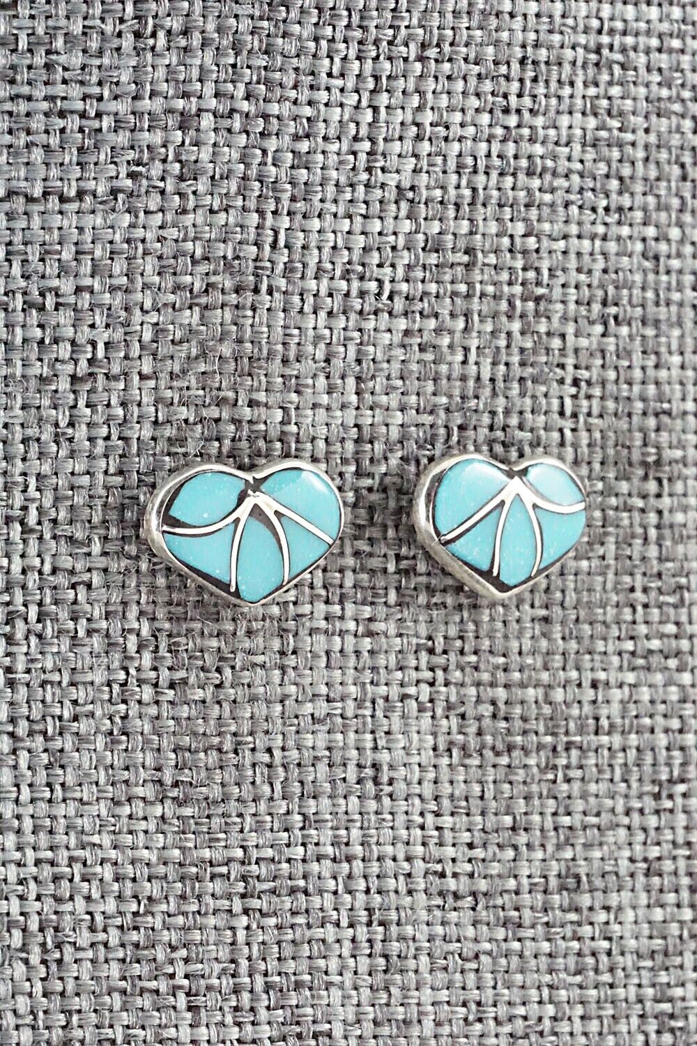 Turquoise & Sterling Silver Earrings - Thurza Leekya