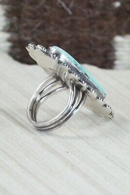 Turquoise & Sterling Silver Ring - Jess Martinez - Size 7.5