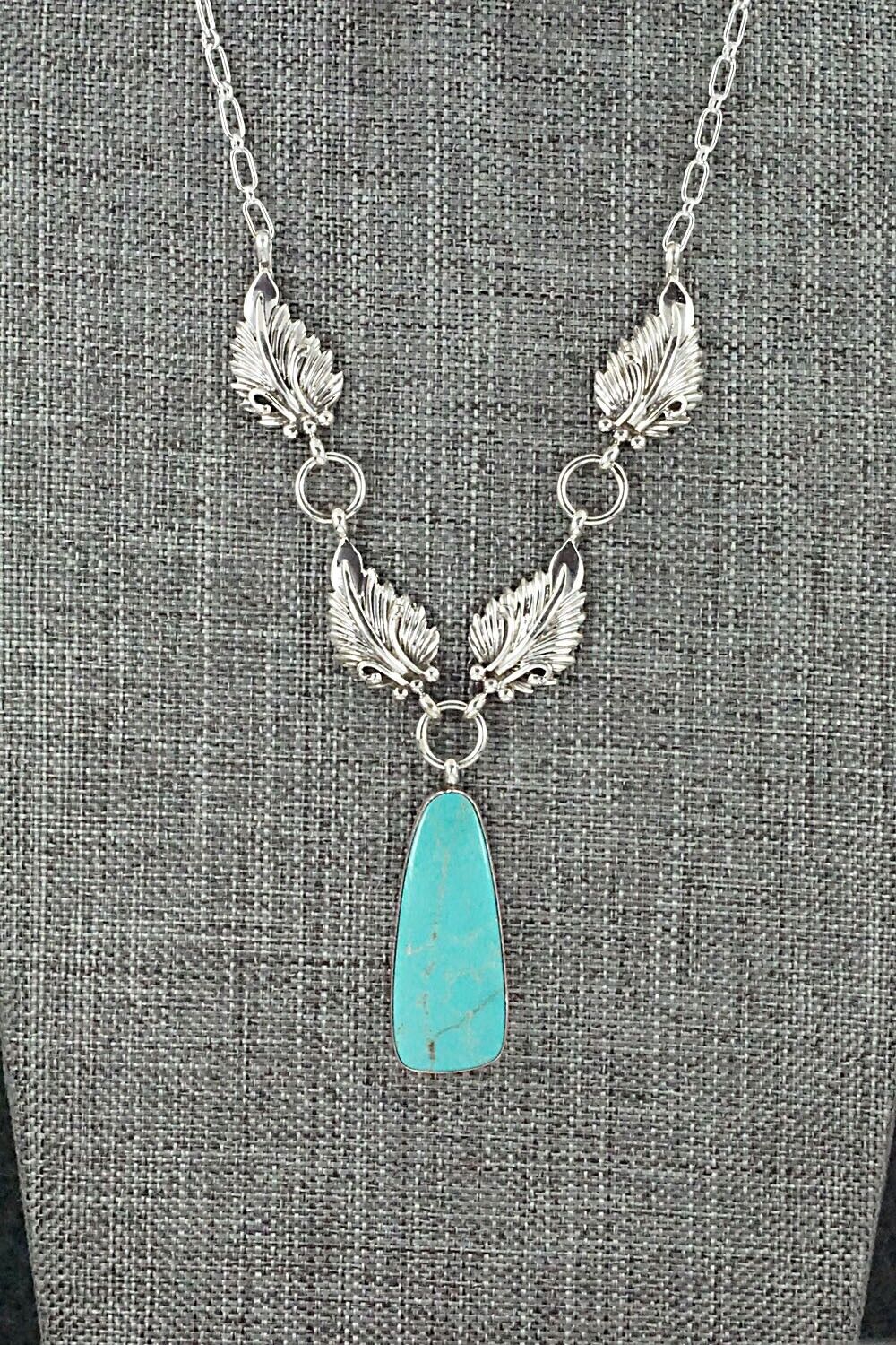 Turquoise & Sterling Silver Necklace - Mark Barney