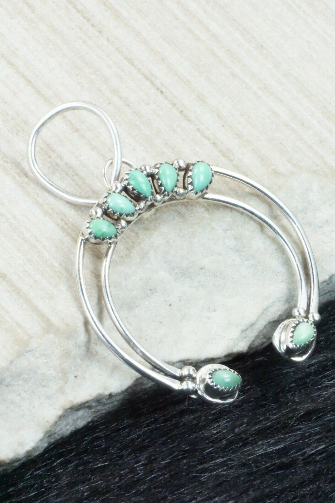 Turquoise & Sterling Silver Pendant - Priscilla Reeder