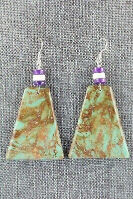 Turquoise & Sterling Silver Earrings - Lupe Lovato
