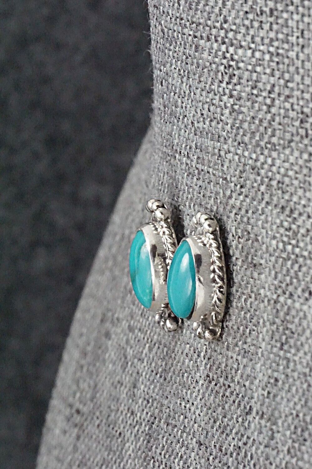 Turquoise & Sterling Silver Earrings - Jan Mariano