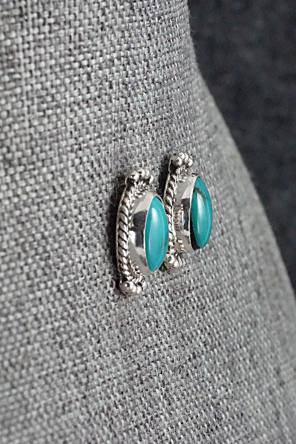 Turquoise & Sterling Silver Earrings - Jan Mariano