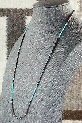 Turquoise, Shell, Coral & Sterling Silver Necklace - Esquipula Tenorio