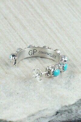 Turquoise & Sterling Silver Earrings - Gaynell Parker - High Lonesome Trading