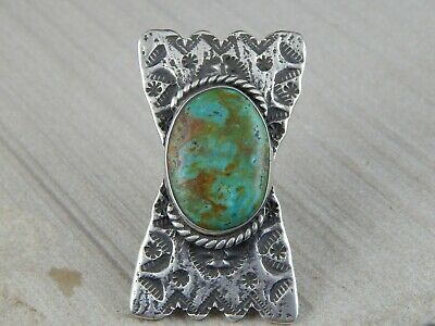 Turquoise & Sterling Silver Ring - Virgil Reeder - Navajo - Size 8 - High Lonesome Trading