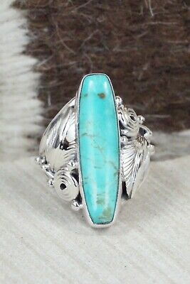 Turquoise & Sterling Silver Ring - Darrell Morgan - Size 9