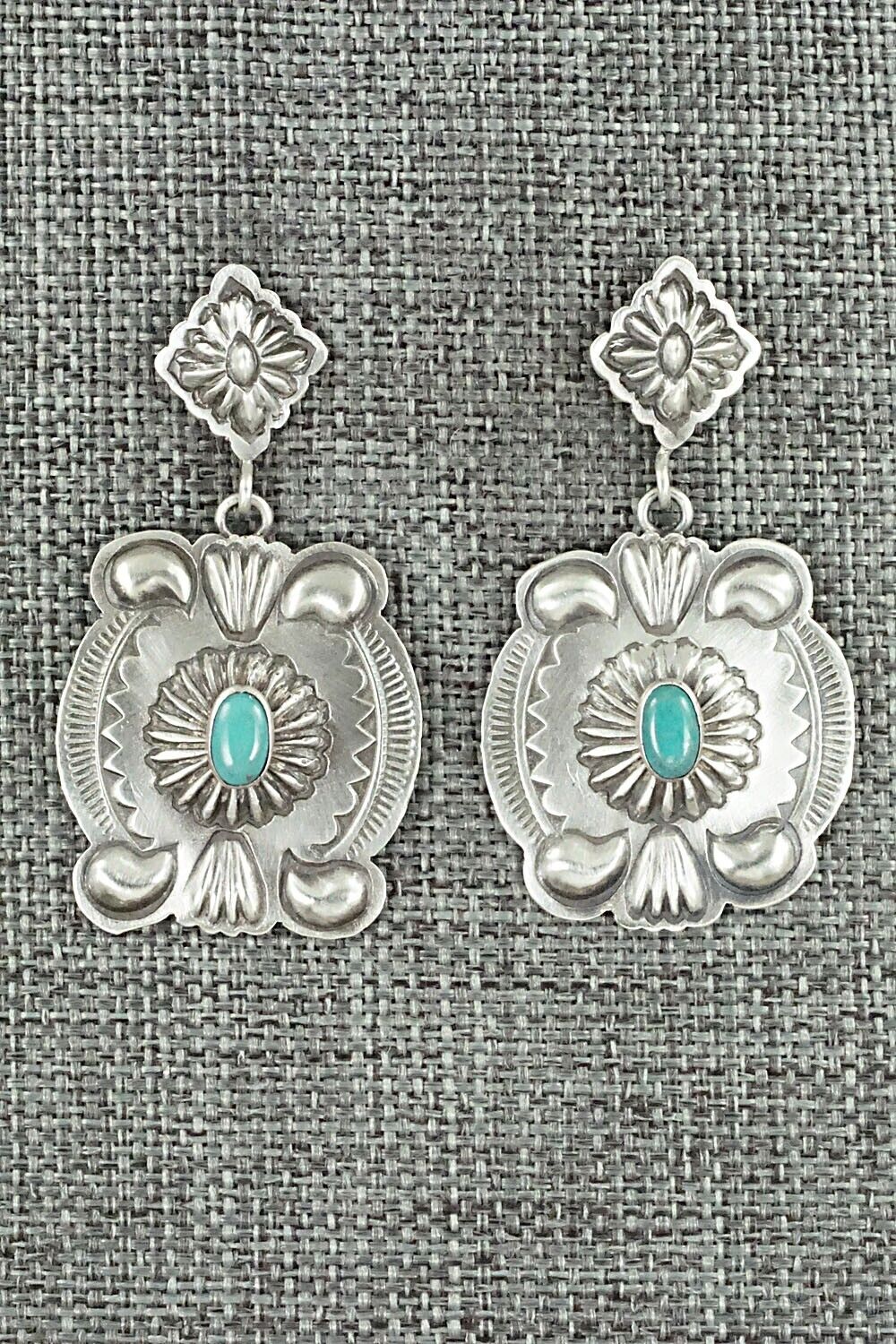 Turquoise & Sterling Silver Earrings - Terry Charlie