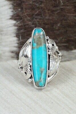 Turquoise & Sterling Silver Ring - Darrell Morgan - Size 7.5